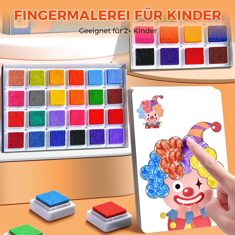 Montessori Finger Paint Set | Promote motor skills & creativity+ book