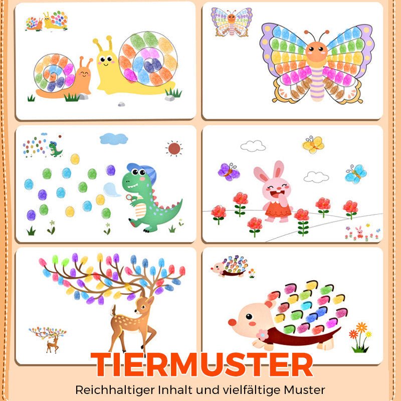 Montessori Finger Paint Set | Promote motor skills & creativity+ book