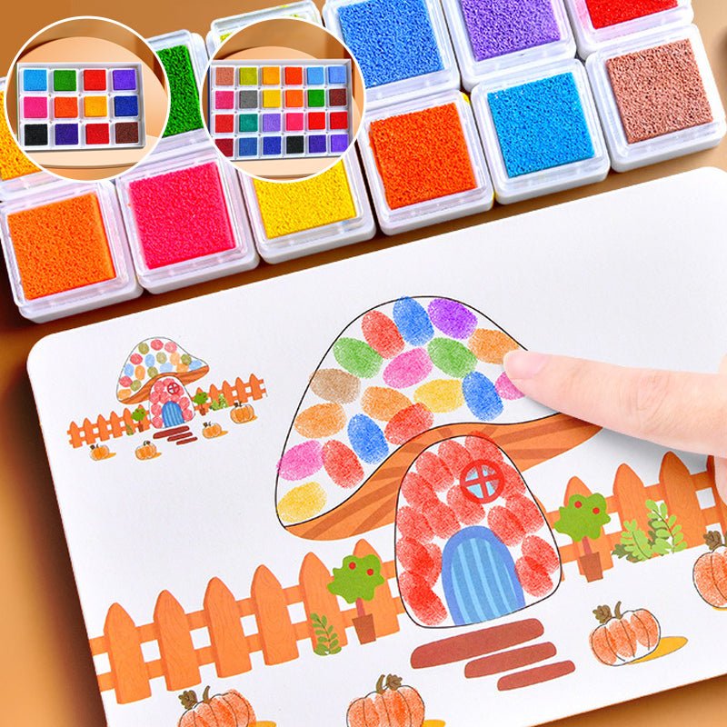 Montessori Finger Paint Set | Promote motor skills & creativity+ book