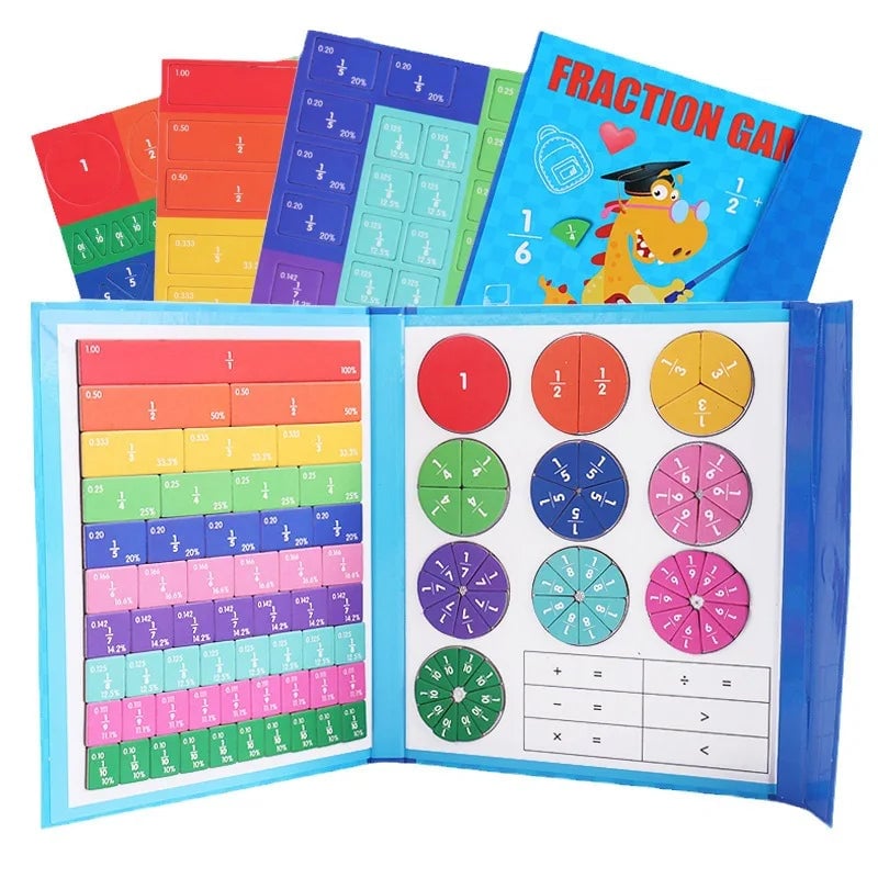 Magnetisches Montessori Bruchpuzzle